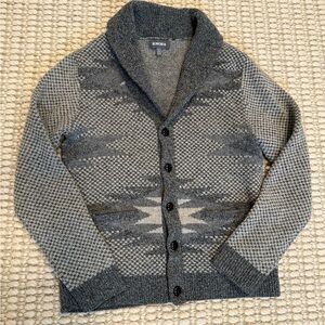 Bonobos Charcoal and Light Gray Men's Cardigan